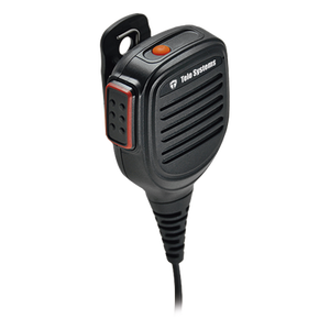 TE390M35 - Micrófono-Bocina para Radio Portátil / IP67 / Clip Giratorio 360° / Cable Kevlar 30 lbs / Emergencia / Cable Retráctil 390-1500 mm