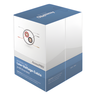 ACCESS-182 - Bobina de cable / 2 conductores / Calibre 18 AWG / FRPVC / 1000 pies / Control de acceso