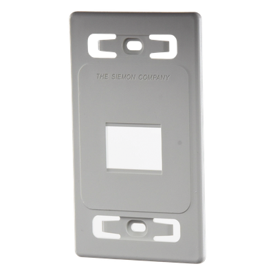 MX-FP-S-02-02 - Placa de Pared Modular / 2 Salidas Single Gang / Termoplástico Blanco / MAX-Z-MAX-TERA