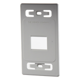 MX-FP-S-02-02 - Placa de Pared Modular / 2 Salidas Single Gang / Termoplástico Blanco / MAX-Z-MAX-TERA