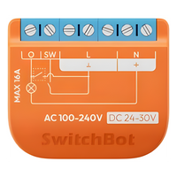 SWITCHBOTRELSW1PM - Interruptor Inteligente / Control On-Off / Medición de Consumo / Wi-Fi + BLE / AC 16 A / DC 10 A / Matter / 42x36x16 mm
