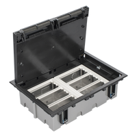 SM-CPF-6 - Caja de Piso Falso / 6 Módulos Dobles / Profundidad Ajustable 90-120 mm (3.54-4.72 in) / Tapa Embellecedora / IK08 / +125 °C