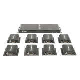 TT718PRO - Kit Divisor y Extensor HDMI (Extender Splitter)  / Divide 1 Fuente HDMI a 8 Pantallas / Extiende la señal HDMI hasta 40 m / Resolución 1080P @ 60 Hz / Cat 6/6a/7 / Uso 24/7 / Salida Loop en el Tx / IR / Alimente solo el Tx (PoC).