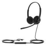UH34-LITE-DUAL-UC - Diadema Alambrica / Dual / USB-C/A / Cancelación Pasiva de Ruido / 110 g / Brazo 320°
