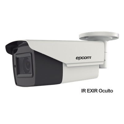 B4K-TURBO-Z - Cámara Bullet TURBOHD 4K / Lente Mot. 2.7 a 13.5 mm / IR EXIR 80 m / 262 ft / IP67 / 12 Vcc - 24 VCA / dWDR