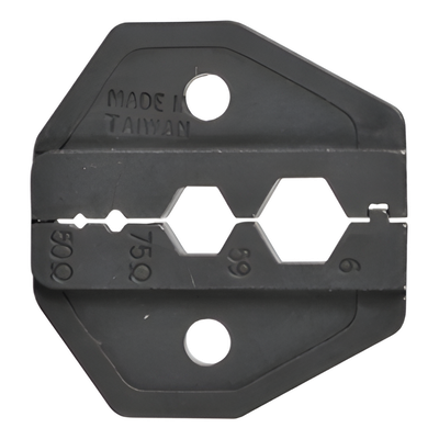 RFA-4005-08 - Mordaza para Plegar Conectores de Anillo / 4 Tamaños de Cavidad / 0.324, 0.255, 0.068, 0.042 pulgadas / RG-6/U, RG-59/U, Belden 8281