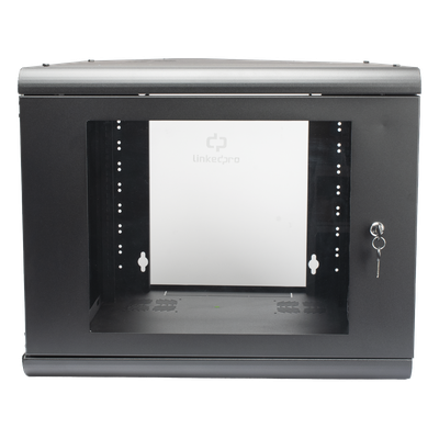 SR-1909-GN2G - Gabinete de Pared 9U / 635 mm (2.08 ft) Profundidad / Acero Reforzado / Capacidad 100 kg / Cristal Templado