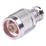 RFN-1040-1 - Adaptador Coaxial en Línea / N Macho a BNC Macho / Impedancia 50 Ω / Cuerpo Bronce Plateado / Contacto Oro / Aislante Teflón