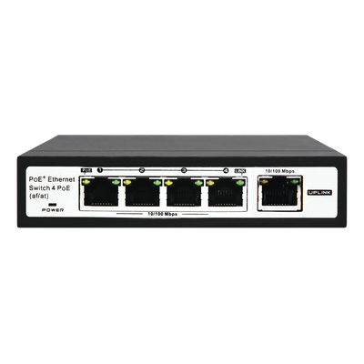ET-1004EPE - Switch PoE / 100 Metros PoE / 4 puertos 802.3af /at ( 60 W ) 10/100 Mbps + 1 puerto uplink
