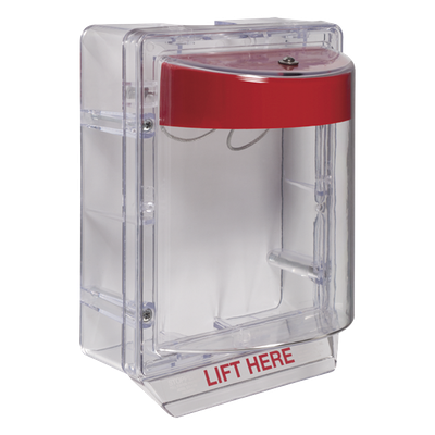 STI-1130-NR - Cubierta Protectora / Policarbonato UV / Bocina 95-105 dB / Montaje Superficie / Espaciador Transparente / ADA y UL / -40°C a 116°C