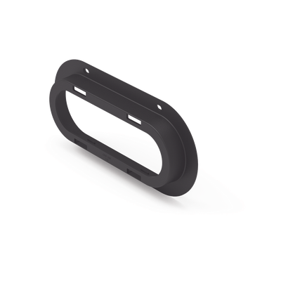 EZ3060FLG - Brida de Policarbonato / Accesorio para Plafón ED3040-ED3060 / Resistente a Impactos / Color Negro UV