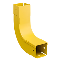 FIVRA2X2LYL - Bajada Vertical Interior 90° / Radio de Curvatura 50.8 mm / Altura 176.3 mm / Canaleta 2x2 / PC/ABS / Amarillo