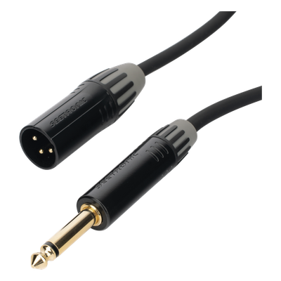 CMC-MM3-PM-L-5M - Cable de Audio XLR a Plug / 3 Polos Macho a 1/4 in Mono / Conectores Seetronic Serie M / Longitud 5 m (16.4 ft) / Triple Blindaje / Cobre Puro