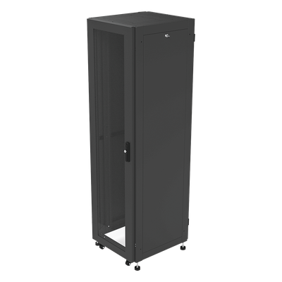 LP-6060-42U-R2 - Gabinete Rack 19" / 42UR / 600 x 600 mm / Puerta Seguridad 3 Puntos / Cristal Templado / Laterales Desmontables