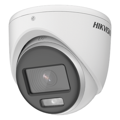 DS-2CE70DF0T-MF - Turret TURBOHD 2 Megapixel (1080p) / Imagen a Color 24/7 / Lente 2.8 mm / METAL / Luz Blanca 65.6 ft / Exterior IP67 / TVI-AHD-CVI-CVBS / dWDR