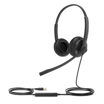 UH34-DUAL-UC - Auriculares USB Profesionales / Audio HD / Cancelación de Ruido Pasiva / Plug-and-Play / Brazo Flexible 320° / Active Protection / 84 g a 118 g