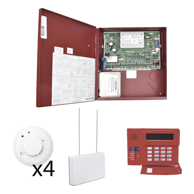 VISTA-32FB-K1 - Kit Panel VISTA-32FB / Intrusión e Incendio / 32 Zonas Cableadas-Inalámbricas-V-Plex / 2 Particiones / Receptor 5881ENH / 4 Detectores 5806W3