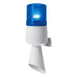 S60ADL-110-B - Luz LED de Advertencia / Patrones Fijo y Destellante / Buzzer 95 dB / 110 VCA / Diámetro 60 mm / Azul