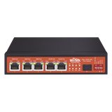 WI-PS306GF-UPS - Controlador Solar de 5A con Switch PoE /  1 Puertos Gigabit PoE 802.3 bt / 2puertos PoE 802.3 af/at con 2 Puertos PoE Pasivo 24 Vcc / 1 Puerto SFP / No administrable
