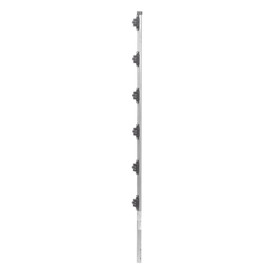 SYS-POST-10 - Poste para Cerca Electrificada / 6 Aisladores de Paso / Acero Galvanizado Calibre 18 / Altura 1.4 m (4.6 ft) / Fijación en Concreto / Intemperie