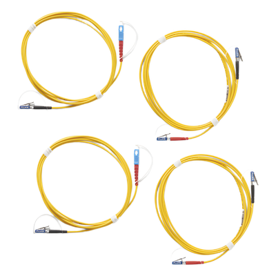 SRC-9-SCLC-KIT-M - Kit de Cables de Referencia de Comprobación Monomodo / Conectores LC Metálicos / 2 SC/LC y 2 LC/LC / 2 Metros (6.56 Pies)