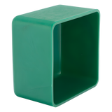 ANC-HS02 - Remate Cuadrado para Unicanal / 4x4 pulgadas (10x10 cm) / PVC No Metálico / Verde Oscuro / Sellado Sólido