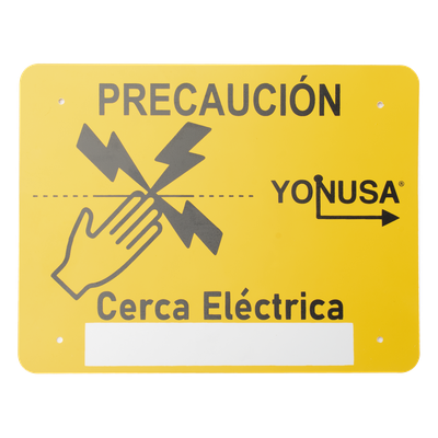 SYSLETV2 - Letrero de Precaución / Estireno Serigrafiado 2 Tintas / Protección UV / 4 Perforaciones / 21.8 x 17 cm