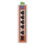 WIPS206GFIV2 - Switch Industrial PoE / 4 Puertos Fast Ethernet / 2 Uplink Gigabit / Alcance 250 m / Protección 6 kV