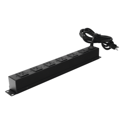TH-TCM-6C - Tomacorriente multiple horizontal para rack de 19in, 6 contactos (THE0040092001001)