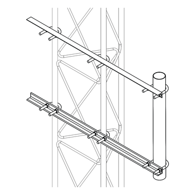 S-BRA-LI-30G - Brazo Lateral para Torre / Acero ASTM A-36 / Galvanizado en Caliente / Tubo Ø 2' Cal. 18 / Altura 50 cm (19.7 in) / Separación 20 cm (7.9 in) / Compatible STZ30G