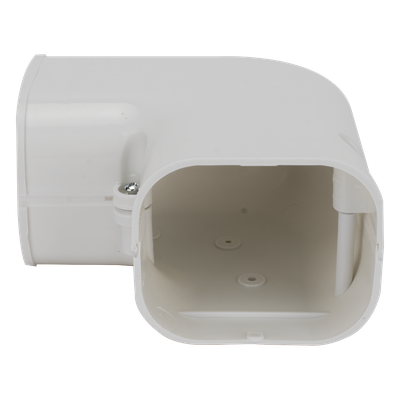 TH-ACKIT-CP - Codo plano para aire acondicionado / PVC rígido blanco / 4 canaletas de 1 m (3.28 ft) / 11 piezas / -20°C a 75°C