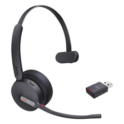 WH64-HYBRID-MONO-UC - Diadema Inalámbrica / DECT + Bluetooth 5.2 / Alcance 150m (492 pies) / 32h Autonomía / Mono UC Plug-and-Play
