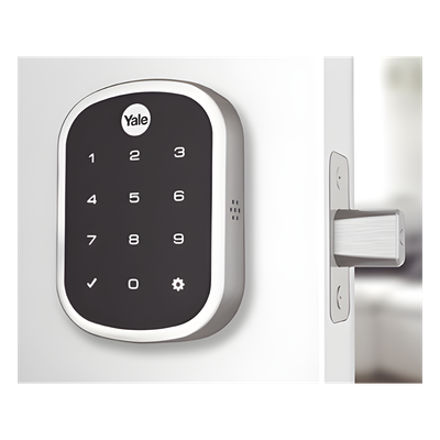89385 - Cerradura electrónica / Teclado PIN / Semi-embutir tubular / Backset 60-70 mm / Puertas 35-57 mm (1.38-2.24 in) / Grado 2 ANSI/BHMA / Z-Wave / HomeKit