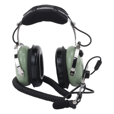 H10-36 - Auriculares de Aviación / Cancelación Activa de Ruido / Reducción 24 dB / Cable Espiral 1.5 m (4.9 ft) / Micrófono M-7A / Certificación FAA TSO