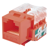LP-KJ-601-RD - Módulo Jack Keystone / Cat6 / Terminación 110 / UTP / Color Rojo / 1 Puerto