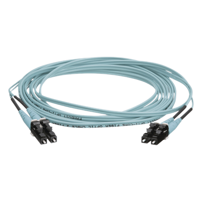 FZ2ERLNLNSNM020 - Jumper de Fibra Óptica / Multimodo OM4 50/125 / LC-LC Dúplex / OFNR Riser / 20 m (65.62 pies) / Color Aqua