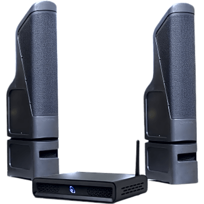 D2T/2TT10 - Kit Sonido Exterior / Amplificador 2 Canales / Line Array 200W / HDMI eARC / Bluetooth 5.3 / IP56 / Cobertura 9.1 m (30 ft)