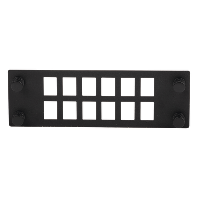 FPONEAP12 - Placa para Adaptadores de Fibra Óptica / 12 Posiciones / Compatible con Gabinetes FPONE3 y FPONE4 / 4.53' x 41.6' x 5.12'