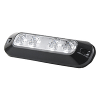 ED3704RB - Luz Auxiliar LED / 4 LEDs Bicolor Rojo/Azul / 22 Patrones de Destello / Voltaje Universal 12-24 VCC / Interior y Exterior
