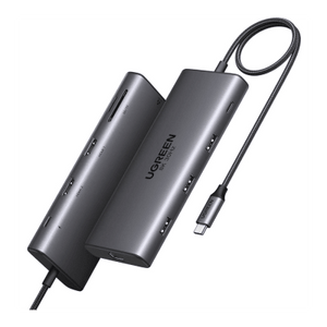 Ugreen Docking Station USB-C 10 en 1 / Dual HDMI 4K 60Hz y 8K 30Hz / Carga PD 100W 15534B