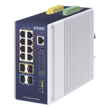 IGS-6329-8UP2S2X - PLANET IP30 DIN-rail Industrial L3 Gestionado Gigabit Ethernet (10/100/1000) Energía sobre Ethernet (PoE) Azul, Gris