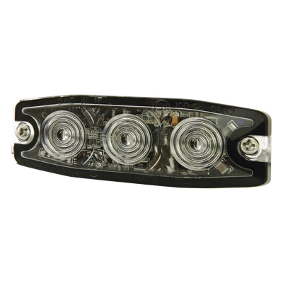 SPL3A - Luz Auxiliar de Advertencia / 3 LED / Ámbar / SAE Clase 1 / Multivoltaje 12~24 VCC / Perfil 6.6 mm (0.26") / Memoria No Volátil