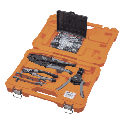 92919S - Kit de Herramientas Fotovoltaicas / 6 Piezas / Cortador 1/0 AWG / Pelacables Automático 6-14 AWG / Ponchadora MC4T 10-14 AWG / 2 Llaves Aisladas MC4 / Estuche con Almacenamiento
