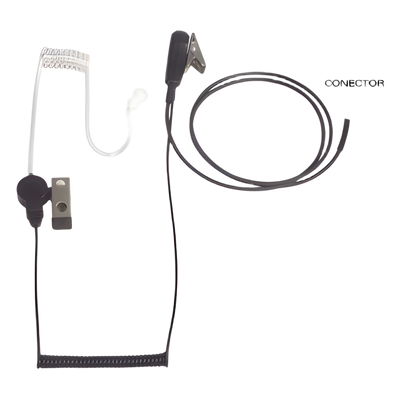 TXEHMAV2 - Micrófono-Audífono de Tubo Acústico / Grado Médico / PTT de Alta Resistencia / Cable Kevlar / Conector 2 Pines