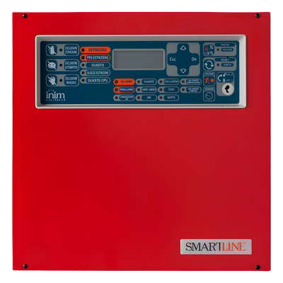 SMARTLINE020-4 - Central de Detección de Incendio / 4 Zonas Ampliables a 20 / 32 Dispositivos por Zona / 4 Repetidores Remotos / Bus RS485 1000 m (3280.8 ft) / EN 54-2/4/21