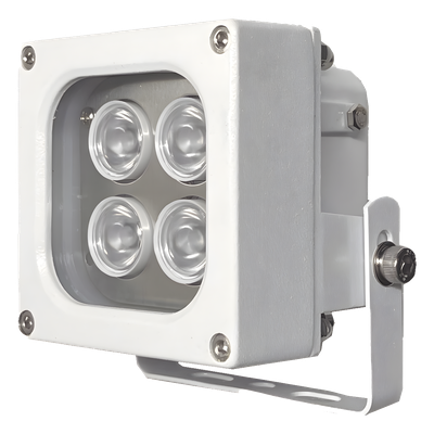 HL120WH10W - Iluminador LED / Luz Blanca / Alcance 10 m (32.8 ft) / Ángulo 120° / IP66 / 12VCC/24VCA / Fotocélula Integrada