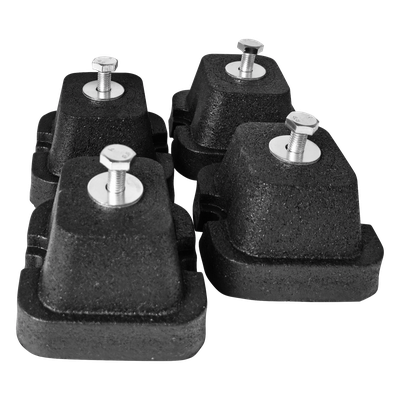 AV-6510 - Base Antivibratoria para Minisplit / Carga 120 kg / Montaje en Piso / Caucho de Alta Resistencia / Kit de 4 Piezas