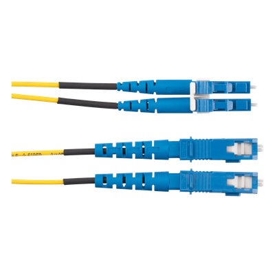 F92ERLNSNSNM050 - Jumper de Fibra Óptica / Monomodo OS2 9/125 / LC-SC Duplex / OFNR Riser / LSZH / 50 m (164 ft) / Amarillo