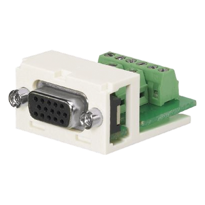 CMD15HDIWY - Conector Sub-D / 15 Pines Atornillable / 2 Puertos Mini-Com / 1.37 x 0.72 in / Blanco Mate