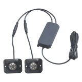 X12-B - Estrobos Ocultos / 6 LED Azul / 12 Patrones / 10-24 VCC / 3.2x1.8 cm
